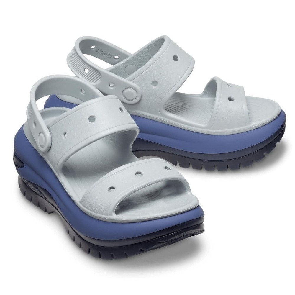 Crocs Mega Crush Sandal Women 9 Men 7 Moon Jelly Navy Blue Platform 207989-4LF